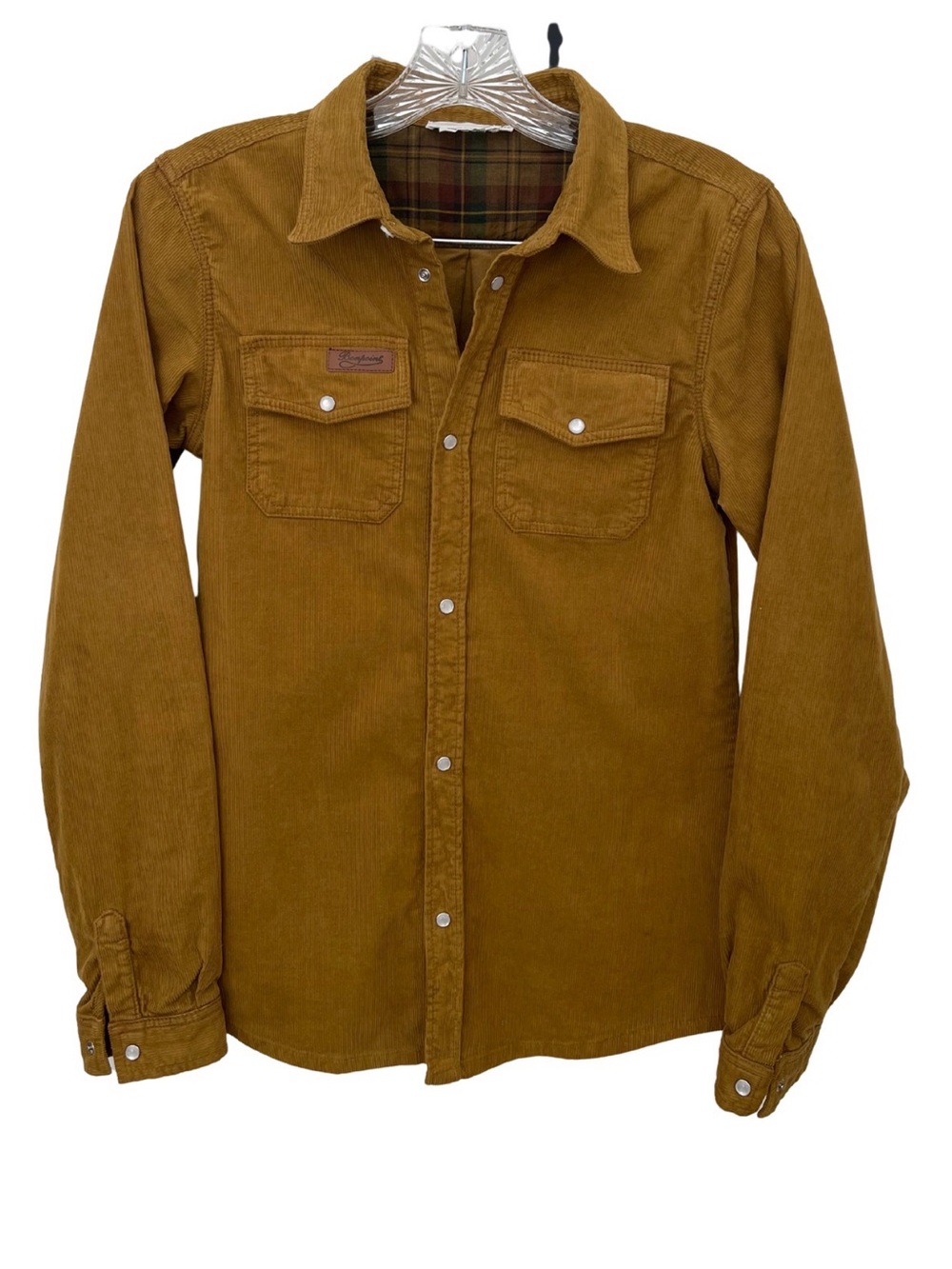 Bonpoint Boys 14A Mustard Corduroy Western Snap Shirt